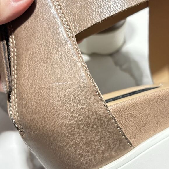 Steven By Steve Madden Keanna Cross Straps Taupe Platform Wedge Sandals Size 10 - Picture 6 of 15